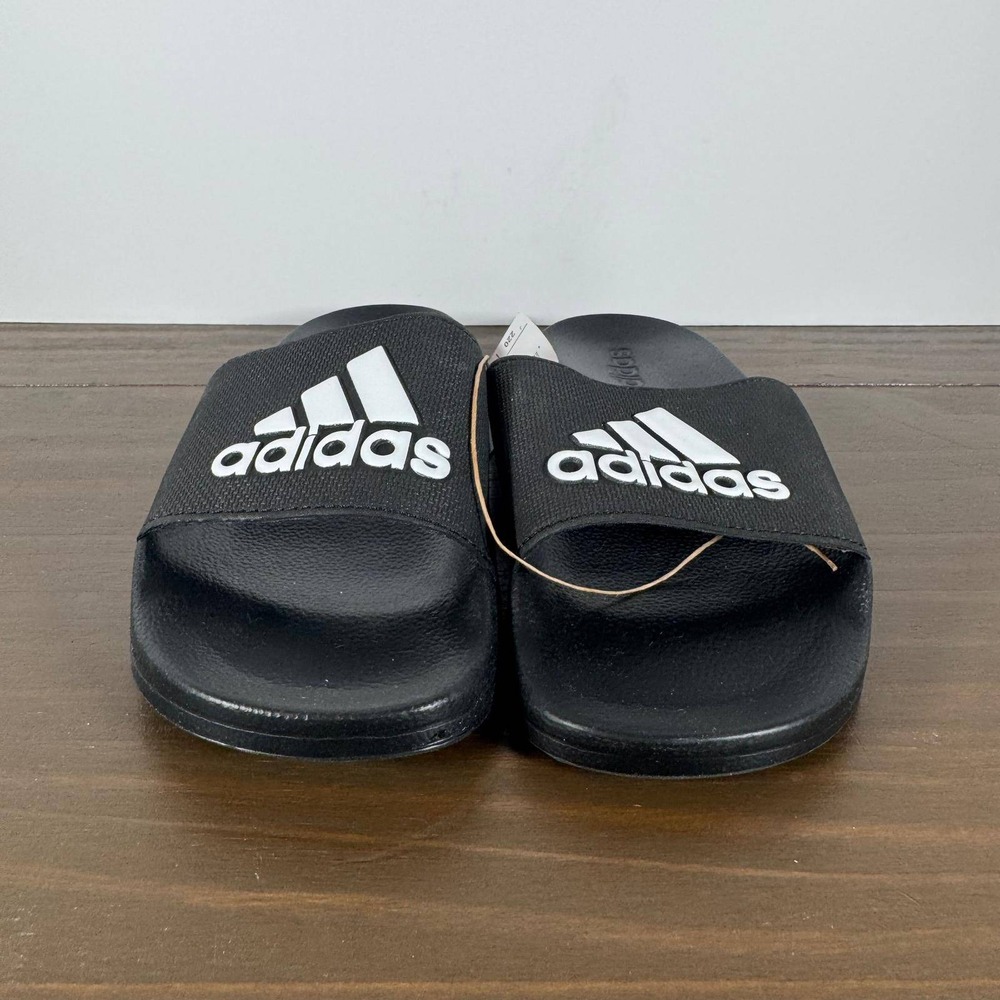 Adidas Adilette Shower K Slides Black White Kids Size 2 Sandals G27627 NWT New - Picture 4 of 12
